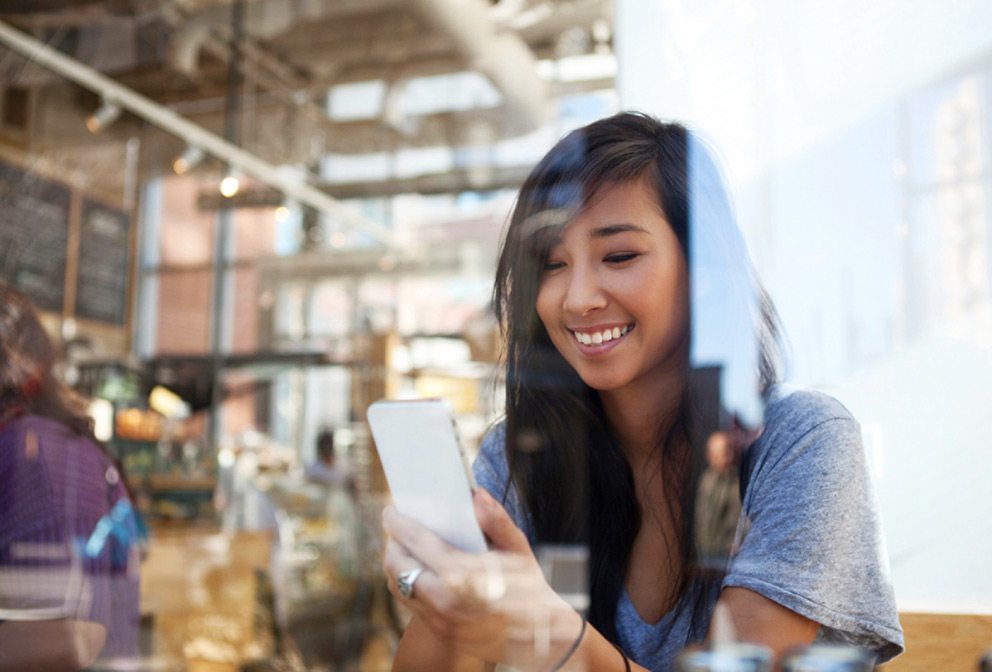Teenager on the phone
