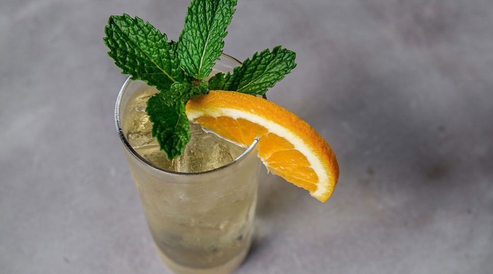 White Port and Tonic cocktail at Four Seasons Resort and Club Dallas at Las Colinas